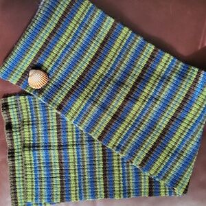 NWOT Twik La Maison Simons 100% Shetland Wool Striped Scarf